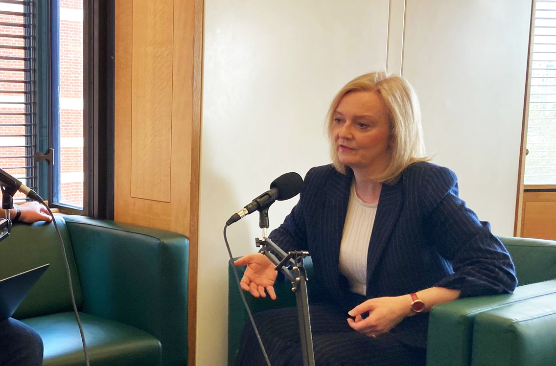 Liz Truss speaks to PoliticsHome